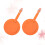 4Pièces Tag Orange Cuir PU Durable Carte 8