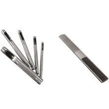 5Pc Hole Leather Belt Cutter Hollow Punch & 1x 4 in 1 8 Inch Carbon Steel Carpentry Wood Rasp File Mill Tool 200mm