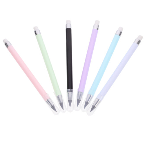24Pièces Crayons Éternels Taillé Plastique Colorés Pour 1