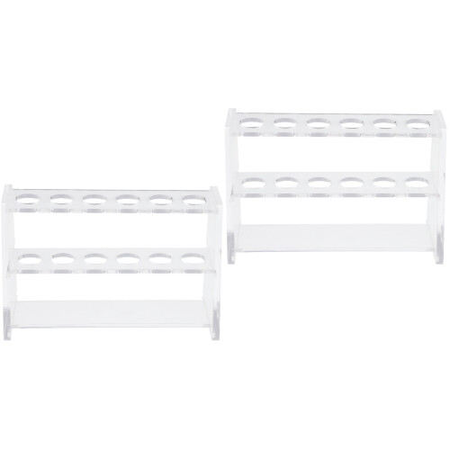 2Pièces Support Tubes Transparent 12 Trous 2