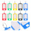100Pièces Marques-Clés Plastique Réutilisables Couleurs Variées 8