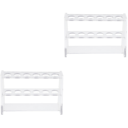 2Pièces Support Tubes Transparent 12 Trous 1