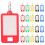 100Pièces Marques-Clés Plastique Réutilisables Couleurs Variées 5