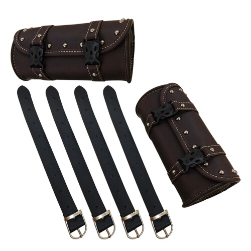 8Pcs Waterproof PU Motorcycle Tool Carrier Side Storage Box 1