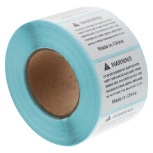 1600Pcs White Strong Adhesive Suffocation Warning Labels for Shipping