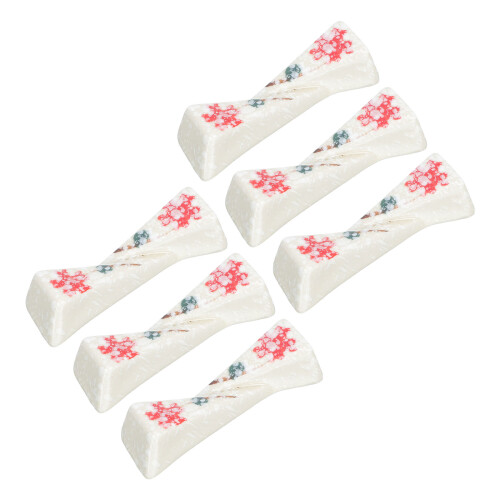 12Pcs Colorful Ceramic Chopstick Holders Easy Clean Tableware Racks