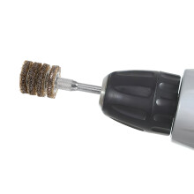 4Pcs Metal Wire Brush Drill Attachment Coffee Color Polishing Tool