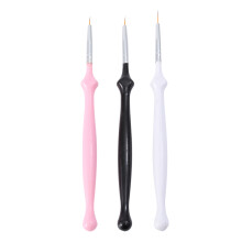 6Pcs Nail Art Liner Brush Pens Assorted Color Easy Use Fine Line Set
