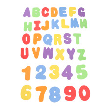 108Pcs Soft Eva Bath Toys Alphabet Letters Educational Assorted Colors
