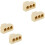 4Pcs Compact Rj11 Three Way Phone Line Splitter Copper Adapter 4