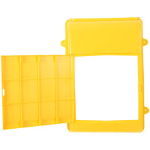 3Pcs Lockable Yellow Plastic Suggestion Box Wall Mount for Kids