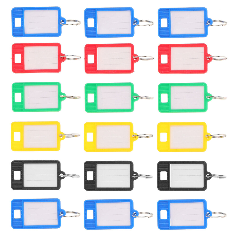 100Pcs Colorful Plastic Key Tags With Ring For Luggage And Keys 3132125447426
