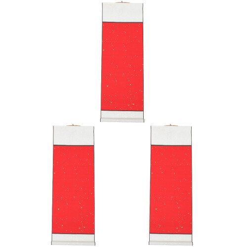 3Pcs Red DIY Blank Hanging Scroll Paper for Calligraphy Artwork 1