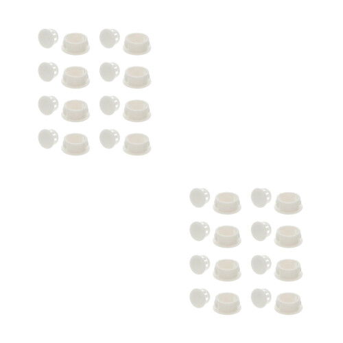 54Pcs Plastic Screw Covers White Durable Protective Caps for Screws 2