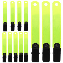 24Pcs Yellow Reflective Clips PVC Trail Markers for Camping and Hiking