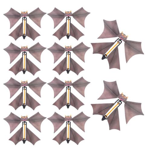 40Pcs Grey Creative Flying Bat Toy Plastic Halloween Costume Accessory