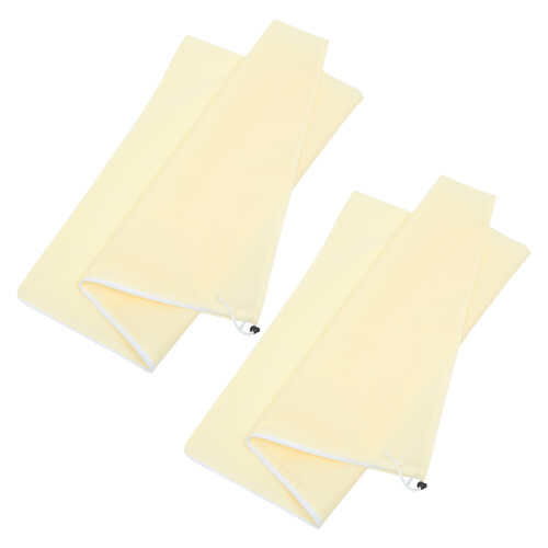 4Pcs Beige Plant Frost Protection Covers with Windproof Drawstring 1