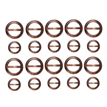 80Pcs Chocolate Resin T Shirt Buckles Round Scarf Rings for Women DIY