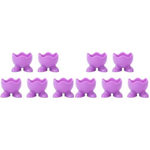 10Pcs Purple Silicone Egg Cups Boiled Egg Holder for Home Kitchen 1
