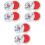 6Pcs Red Ink Pad with Ceramic Box Multipurpose DIY Calligraphy Inkpad 3
