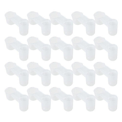 60Pcs White Plastic Pigeon Waterer Convenient Bird Drinking Solution
