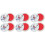 6Pcs Red Ink Pad with Ceramic Box Multipurpose DIY Calligraphy Inkpad 4