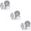 6Pcs White Nylon Self Adhesive Hook and Loop Tape Strips for Home Use 8