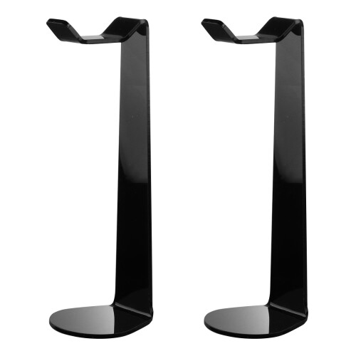 2Pièces Râtelier Casques Noir Acrylique Support Résistant Pour Bureau 1