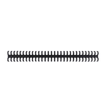 30Pcs Black Plastic 10 Hole Loose-Leaf Rings for Book Binding