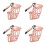 4Pcs Adjustable Nylon Small Dog Muzzle Pink Breathable Anti-Bite Cover 5