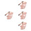 4Pcs Adjustable Nylon Small Dog Muzzle Pink Breathable Anti-Bite Cover 6