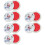 6Pcs Red Ink Pad with Ceramic Box Multipurpose DIY Calligraphy Inkpad 7