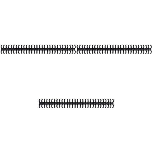 30Pcs Black Plastic 10 Hole Loose-Leaf Rings for Book Binding 2