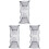 3Pcs Portable Foldable Fishing Net Triple Layer Mesh Black 2