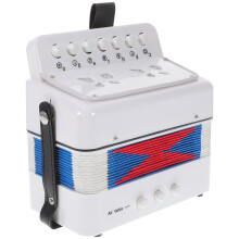 2Pcs Children's White Accordion Toy Durable Portable Music Instrument