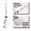2Pcs Practical Black Phone Strap with Hand-Woven White Jade Pendant 6