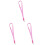 3Pcs Pink Mobile Phone Lanyards Lightweight Durable Charm Straps 2