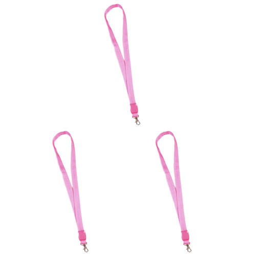 3Pcs Pink Mobile Phone Lanyards Lightweight Durable Charm Straps 1