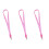 3Pcs Pink Mobile Phone Lanyards Lightweight Durable Charm Straps 4
