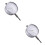 2Pcs Mechanical Dial Indicator Silver Stainless Steel Precision Gauge 5