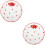 2Pcs Multifunctional Ceramic Plates Elegant Dessert and Fruit Trays 4