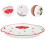 2Pcs Multifunctional Ceramic Plates Elegant Dessert and Fruit Trays 7