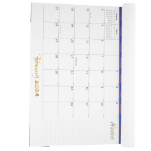 3Pcs Household Wall Calendar 2024-2025 with Memo Space Assorted Colors