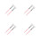4Paren Jazz Drum Borstels Roze Carbon Staal Handvat Set 8