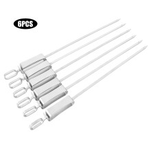 Ergonomic Handle Kabob Skewers For Outdoor Cooking, Dishwasher Safe Skewer Sticks, Anti-Rust Reusable Grill Skewers, Perfect Length For Any Grill,