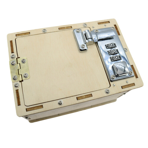 2Sets Lichtbruin Educatief DIY Wachtwoordbox Kids Knutseldoos 1