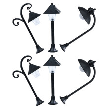 12St Zwart Mini Straatlantaarn Decor Voor Miniatuur Scènes