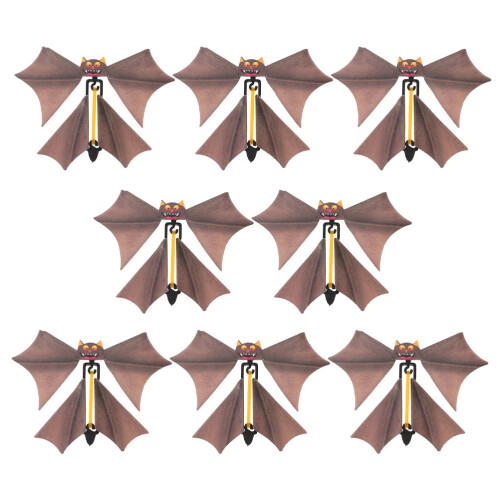 24Pièces Décorations Chauves-Souris Plastique Pour Halloween