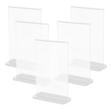 15Pcs Acrylic Menu Holders Clear Desktop Sign Stands for Restaurants