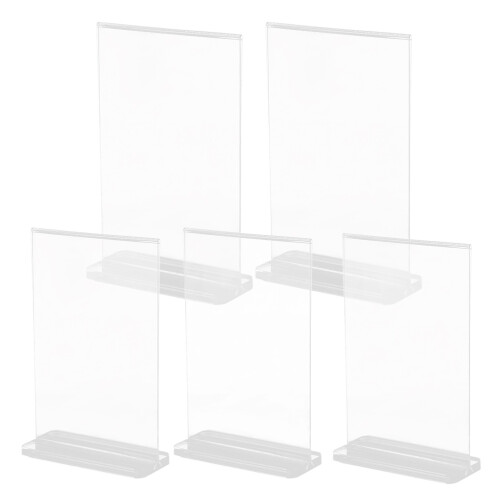 15Pcs Acrylic Menu Holders Clear Desktop Sign Stands for Restaurants 2